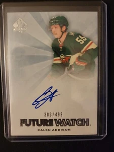 2021-22 Upper Deck SP Authentic Retro Future Watch Calen Addison Auto 303/499 - Picture 1 of 3