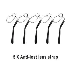5Pcs Camera Lens Cover Cap Keeper Holder Strap Lanyard Rope Anti-lost String - Picture 1 of 7