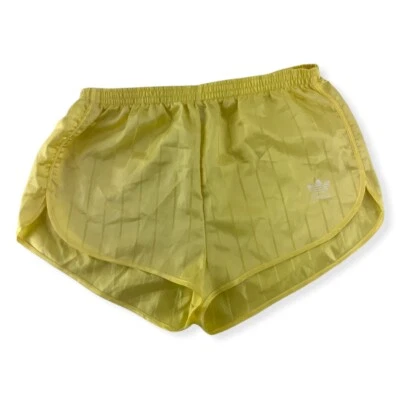 Adidas Vintage Shorts Size D42 L Nylon 80s 90s Lemon Old School Sprinter TS13 - Image 1 of 4