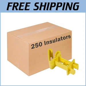Secure & Lightweight Yellow 250-Pack T-Post Insulators - No Hardware Needed - Picture 1 of 2