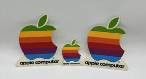 Vintage Apple Computer Stickers Rainbow - Picture 1 of 5