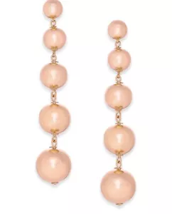 $78 Kate Spade golden girl rose gold tone drop earrings A43F - Picture 1 of 6
