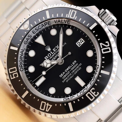 2023 НОВАЯ КАРТА ROLEX SEA-DWELLER DEEPSEA 136660 44 ММ ЧЕРНЫЙ КЕРАМИЧЕСКАЯ СТАЛЬ ЧАСЫ - Изображение 1 из 4