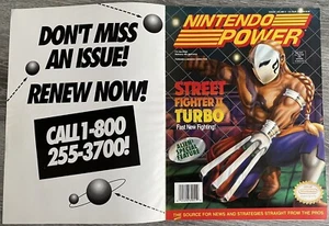 NINTENDO POWER VOLUME 51 ~ Street Fighter 2 Turbo; ROCK 'N ROLL RACING POSTER - Picture 1 of 5