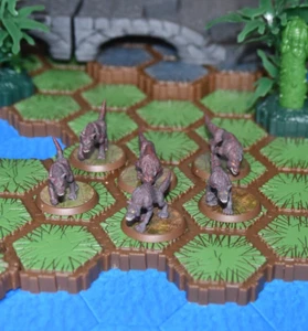 Heroscape : Wolves of Badru (6 Figures & 1 Battle Card) Vg - Picture 1 of 2