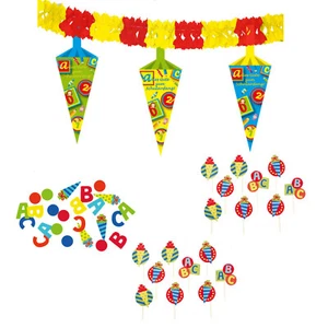 Einschulung Dekoset Dekoration Schulanfang Girlande Picker Tischdeko - Bild 1 von 1