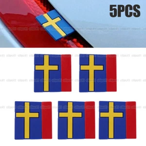 5Pcs 3D Sweden Flag Car Sticker Emblem Decoration Trim For VOLVO XC40 XC60 XC90  - Picture 1 of 11