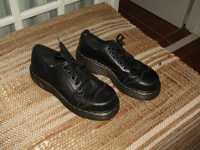Dr Martens Dm's Inglaterra Cuero Negro Años 90 Y2K Grueso Oxford 8651 Talla 5 UK/7 EE. UU. Foto 1 de 4