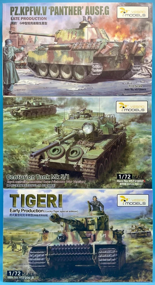 Vespid Models 1/72 WWII/Vietnam War AFVs  VS720003 VS720007s VS720018 Brand New - Image 1 of 1