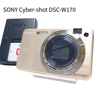 SONY Cyber-shot DSC-W170 Gold Compact Digital Camera 10.1 MP w/Charger Tested - Picture 1 of 11