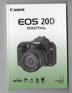 Canon EOS 20D Digital Camera Instruction Book / Manual / User Guide In English - Picture 1 of 6