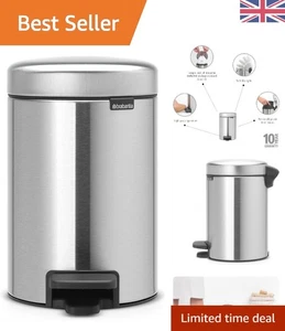 Durable 3L Matte Steel Pedal Bin - Removable Inner Bucket for Easy Cleanup - Picture 1 of 12