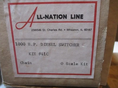 Vtg All-Nation Line 1000HP EMD Diesel Switcher O Gauge Unassembled Kit #41c - Image 1 of 4