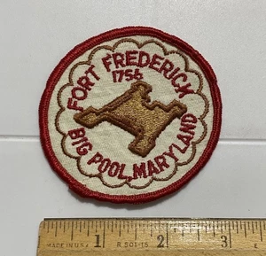 Insignia parche bordado redondo recuerdo Maryland Big Pool de colección Fort Frederick Big Pool - Imagen 1 de 3