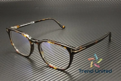 Tom Ford FT5868 B 052 Plastic Dark Havana 53 mm Men's Eyeglasses - Image 1 of 4