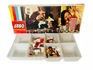 Lego 1966 Building toy block box set Vtg 375 antique 20X8 pack display tray RARE - Picture 1 of 7