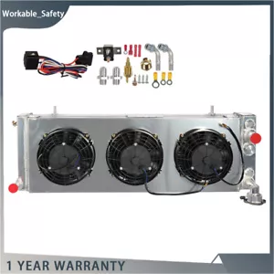 3 Row Radiator Shroud Fan For 1984-2001 Jeep Cherokee XJ/Comanche 2.5L 4.0L - Foto 1 di 11