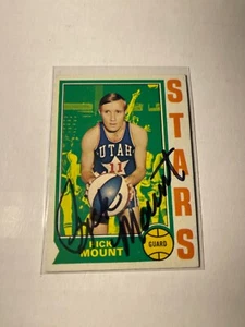 Tarjeta firmada por Rick Mount de Utah Stars - Imagen 1 de 1