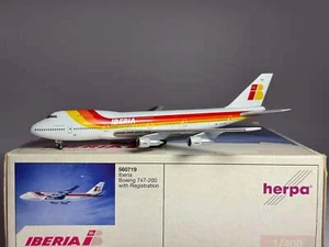 Herpa 1:400 Iberia Boeing 747-200 EC-DIB Cervantes 560719 - Picture 1 of 2