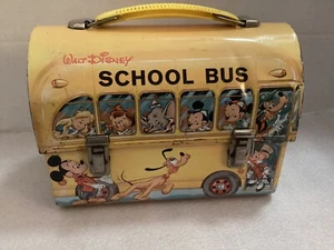 WALT DISNEY SCHULBUS METALLKUPPEL BROTDOSE - Bild 1 von 9