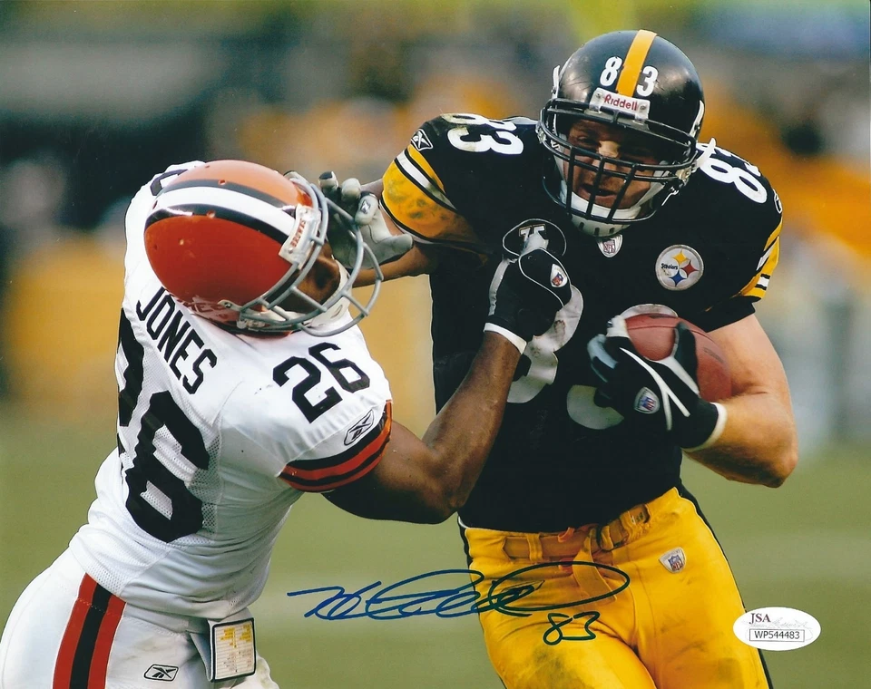 Signed 8x10 HEATH MILLER  PITTSBURGH STEELERS Autographed photo JSA - Image 1 of 1