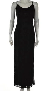 Vestido para mujer Jessica McClintock, talla 7/8, negro, funda de encaje, correa larga de espagueti - Imagen 1 de 5