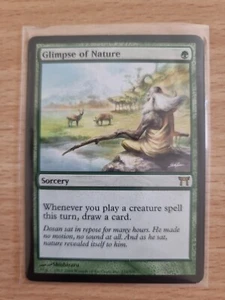 MTG Glimpse of Nature - Champions Magic the Gathering Rare NM - Picture 1 of 1