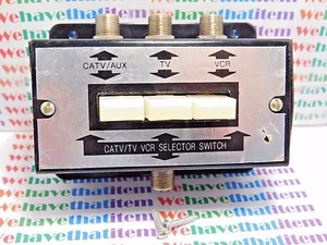 SELECTOR SWITCH / 3 POSITION = CATV/AUX , TV, VCR / 1 PIECE (qzty) - Picture 1 of 4