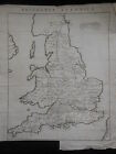 Original Georgian c1746 Map - Britannia Saxonica Saxon England, Emanuel Bowen