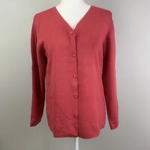 Cardigan donna Coldwater Creek taglia small rosa misto seta - Foto 1 di 3