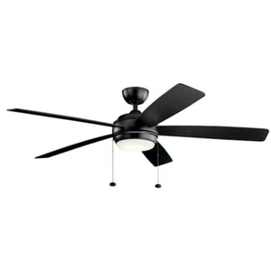 Kichler Starkk LED 3000K, 60" Fan, Satin Black - 330180SBK - Picture 1 of 1