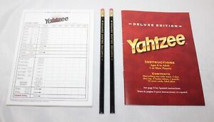 1997 MB Deluxe Edition Yahtzee Replacement 50 Sheet Score Pad Pencils Manual