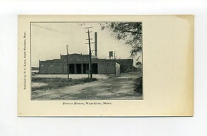 Wareham MA postcard, Trolley Barn, street by railway Power House - Picture 1 of 2