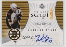 2007-08 Upper Deck Trilogy Script 2 Patrice Bergeron #S2-PB Auto
