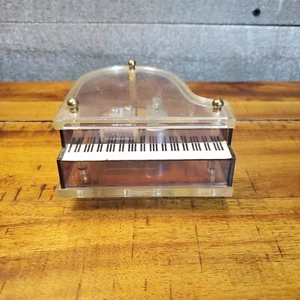 Vintage Sankyo Grand Piano Music Box Clear Lucite Plays Music - Picture 1 of 4