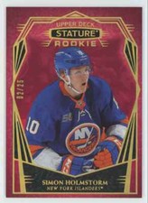2022-23 Upper Deck Stature Design Variant Red Simon Holmstrom Rookie /25 #162