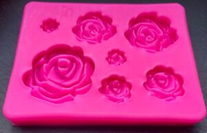 3D Fondantform Rosen 7 Stück Rose Blume Pflanze Silikon Formen