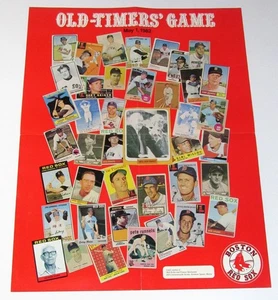 1982 BOSTON RED SOX Old Timers Game Poster/Program Williams Doerr Cronin Tony C. - Picture 1 of 6
