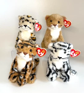 "Ty Beanie Baby Big Cat 2005 6"" rayas de felpa, tundra, melenas y observador como nuevo" - Imagen 1 de 14