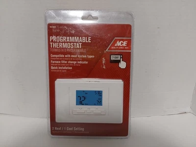 Ace Heating & Cooling Programmable Thermostat  2 Heat 1 Cool Setting New Sealed - Image 1 of 4