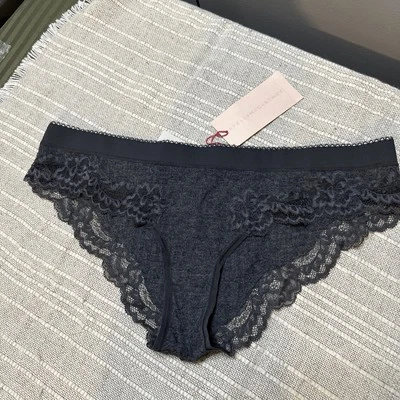 Nuevo con etiquetas Stella McCartney Mujer Lily Blushing Bikini Calzoncillo Gris jaspeado Talla Mediana Foto 1 de 4