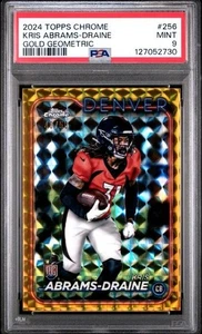 2024 Topps Chrome #259 Kris Abrams-Draine Gold Geometric RC 40/50 PSA 9 - Bild 1 von 2
