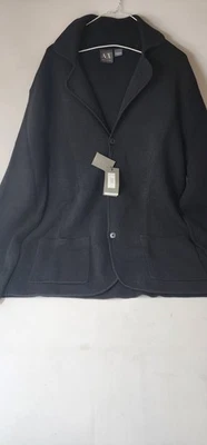 Blazer tejido Armani Exchange para hombre XL negro elástico de un solo pecho inteligente informal Foto 1 de 4