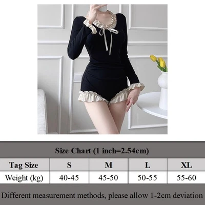 Neuer schwarzer konservativer Langarm-Badeanzug für Sommeraktivitäten für Dam - Bild 1 von 4