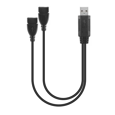 2X(USB 2,0 A Stecker Auf 2 Doppel USB Buchse Y Splitter Hub Netzkabel Adapt4610 - Bild 1 von 2