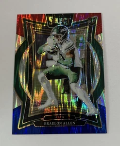 BRAELON ALLEN 2024 Panini Select #10 Red White Blue Shock Prizm Concourse Jets🏈 - Picture 1 of 2