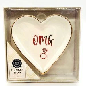 Verlobungsring Halter Schale Braut Geschenk Herzform OMG Neu in Box - Bild 1 von 2