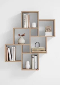 Regal Bücherregal Wandregal Hängeregal Board Wandboard Schweberegal LAURIO Eiche - Bild 1 von 2