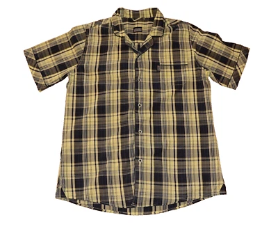 Jockey USA Light Yellow & Blue Check Tartan Shirt Mens Small - Image 1 of 4
