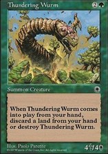 Thundering Wurm ~ Lightly Played Portal 1 MTG Magic UltimateMTG Green Card